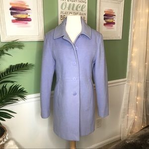 Anne Klein Lavender Wool Blend Coat